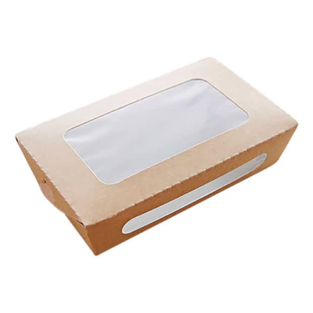 whit ewith brown back kraftpaper takeout salad box with window-no2.jpg