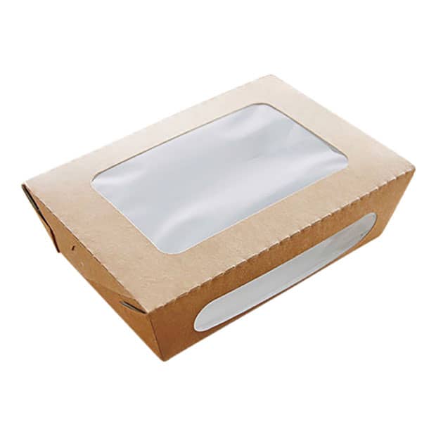 whit ewith brown back kraftpaper takeout salad box with window-no3.jpg